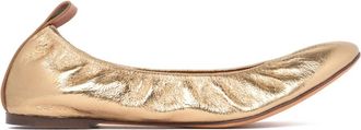 Lanvin Gouden Platte Ballerinas - Dames - Ballerinas - Geel - 39 EU - Leer - Schoenen