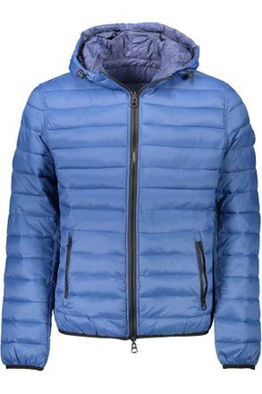 U.S.Polo Association Mens Quilted Puffer Jacket Hooded - Medium Blue Nylon - Size EU 52 (Mens)