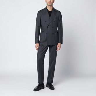 Santaniello Grey pinstripe double-breasted wool suit