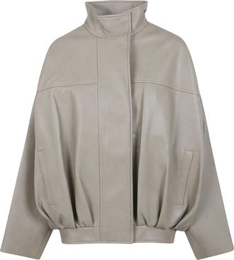 Frankie Shop Veren Faux Leather Bomber Jacket