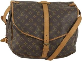 Louis Vuitton Pre-owned Cross Body Bags, female, Brown, Size: ONE SIZE Pre-owned Vintage Canvas Cross Body Bag