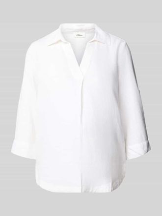 s.Oliver Red Label Relaxed Fit Hemdbluse aus Leinen-Viskose-Mix in Weiss, Gr&ouml;&szlig;e 34