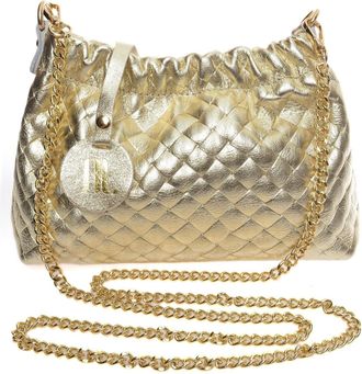 Anna Luchini Goud Rundleer Tas