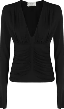 Sportmax Overhemden, Dames, Zwart, S, Blouses