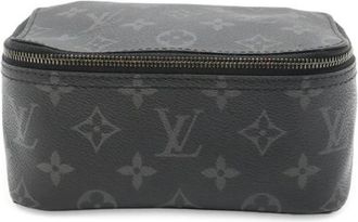Louis Vuitton Pre-owned Monogram Eclipse Pouch - Dames - Vintage Tassen - Zwart - ONE Size - Leer - Vintage