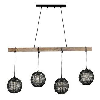 Globo Lighting L&aacute;mpara Colgante - Hermi Ii - Negro - Madera Metal - Gran - Globo