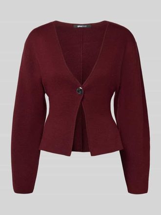 Gina Tricot Taillierter Cardigan mit Knopfverschluss in Bordeaux, Gr&ouml;&szlig;e S