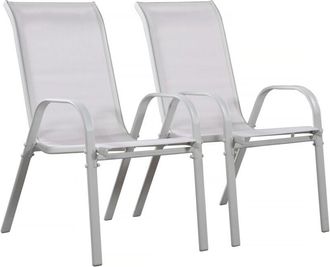 Habitat et Jardin Habitat Et Jardin - Juego De 2 Sillas Jard&iacute;n Textileno cordoba - Phoenix - Gris Claro