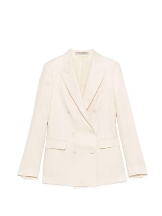 Tagliatore Womens Linen Double-Breasted Suit