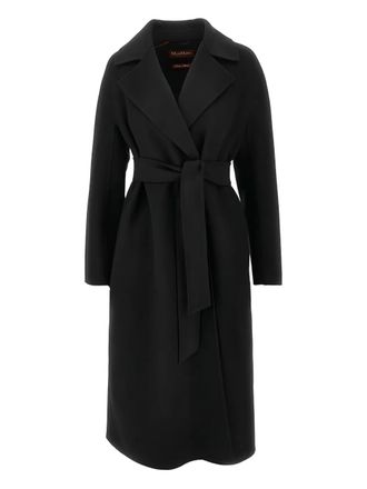 Max Mara belted coat - women - Virgin Wool/Silk/Cashmere - 40 - Black
