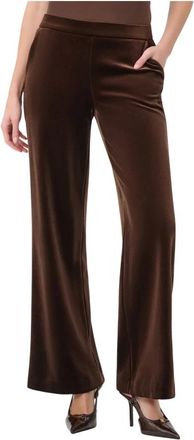 Joseph Ribkoff Pantaloni a gamba larga in velluto - - Trousers - Donna - Marrone - XL