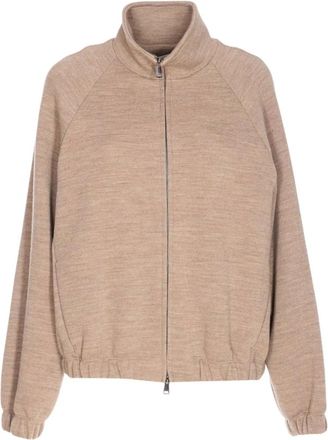 Max Mara Bomber Jackets, female, Beige, Size: S MAX Mara Pure Jackets Beige