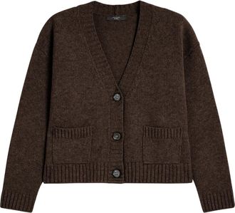 Max Mara Cardigans, female, Brown, Size: XS Max Mara Weekend Sweaters