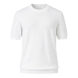 Gran Sasso Round-neck Knitwear, male, White, Size: S 002 Paricollo