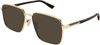 Gucci Zonnebril - Heren - Zonnebrillen - Geel - 60 MM - Nylon - Accessoires