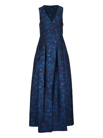 Sachin & Babi Brooke V-neck floral maxi dress - Blue
