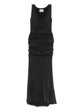 Vivienne Westwood Liz cowl-neck gathered maxi dress - Grey