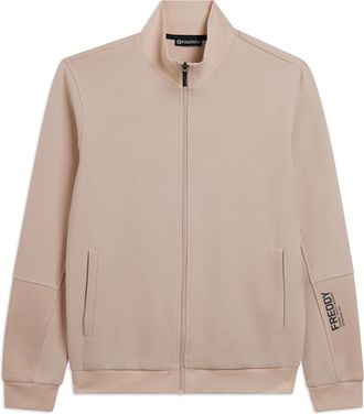 Freddy Felpa full zip rigata con grafica sulla manica