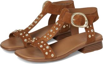 Naturalizer Brandy Sandals Womens Sandals Dark Chestnut Stud Suede : 7.5 M (B), Leather/Suede/Synthetic
