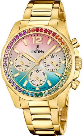 Festina Womens F20609-5 Ladies Boyfriend Watch - Gold - One Size