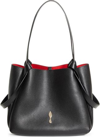 Christian Louboutin Small Bettina Leather Tote in Bk01 Black at Nordstrom