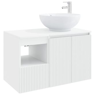 vidaXL Juego De Muebles De Ba&ntilde;o 2 Uds. Blanco Madera De Ingenier&iacute;a Vidaxl