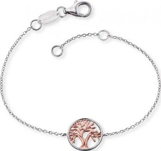 Engelsrufer Womens ERB-LILTREE-BICOR Ladies Tree of Life Bracelet - Silver - One Size