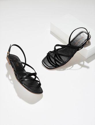 Talbots Liana Strappy Nappa Flats - Black - 10 1/2 M Talbots
