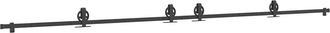 vidaXL Vidaxl - Kit Di Binari Per Porte Scorrevoli 400 Cm Acciaio Nero