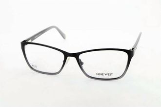 Nine West Womens Nw1043 Rectangle Eyeglasses In Black Fade