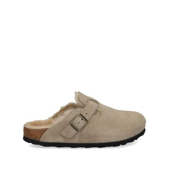 Birkenstock Taupe Boston Mules - Heren - Slip ons - Beige - 40 EU - Su&egrave;de - Schoenen