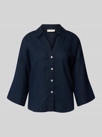 Freequent Boxy Fit Bluse mit V-Ausschnitt Modell Lava in Marine, Gr&ouml;&szlig;e XXL