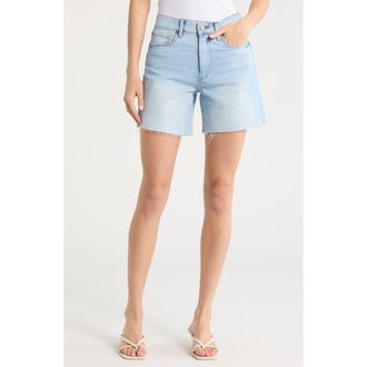 Blank NYC The Warren Raw Hem Denim Shorts in Wave Rider at Nordstrom, Size 24