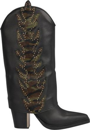 Alma En Pena Beenwarmers laarzen vlammen en studs - Dames - Cowboylaarzen - Veelkleurig - 39 EU - Schoenen