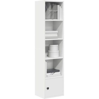 vidaXL Bookcase White 31x24x127 cm Engineered Wood Vidaxl