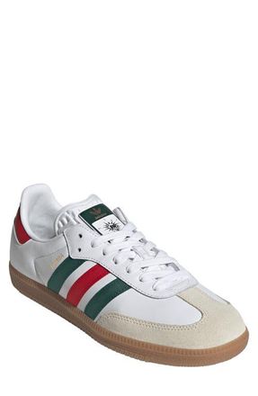 adidas x FIFA Gender Inclusive Samba OG Sneaker in White/Better Scarlet/Green at Nordstrom, Size 13.5 Womens