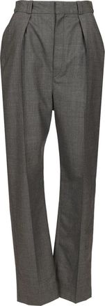 Christophe Lemaire Soft Broeken - Dames - Broeken - Grijs - M - Wol - Broeken