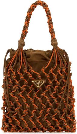 Prada Brown macrame Tote