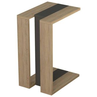 Dmora Mesa De Caf&eacute; Dghisolf, Mesa De Centro Baja, Revistero Para Sof&aacute;, Estante De La Sala De Estar, 30x40h57 Cm, Roble Y Antracita - Dmora