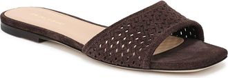 Veronica Beard Myla Perforated Slide Sandal in Espresso at Nordstrom, Size 5.5