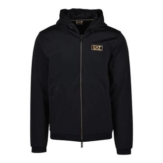Emporio Armani Zip-throughs, male, Black, Size: S Zip-through Hoodie