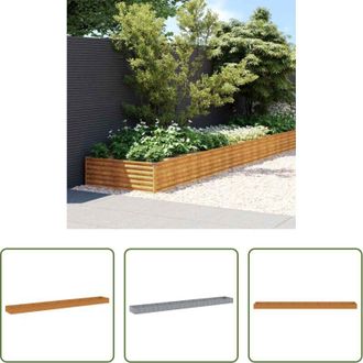 vidaXL vidaXL Acciaio corten - Fioriera Rialzata da Giardino 770x100x36 cm in Acciaio Corten
