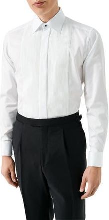 Eton Slim Fit White Bibbed Cotton Tuxedo Shirt at Nordstrom Rack, Size 14.5