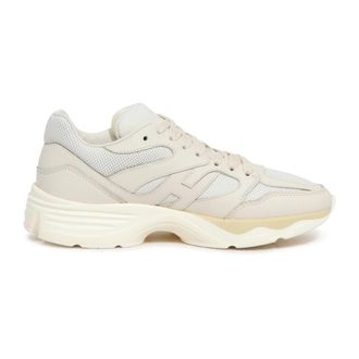 Hogan Italiaanse leren schoenen met memory foam - Dames - Sneakers - Wit - 37 1/2 EU - Leer - Schoenen