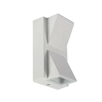 Trade Shop Trade Shop Traesio - Trade Shop - Applique Doppia Emissione 10 W Per Esterno Luce Fredda Calda Ip65 Es04 Bianca