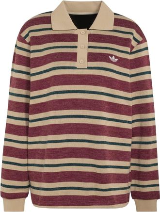 adidas (WMNS) adidas Stripe Knitted Polo Asia Sizing Shadow Red LG4083