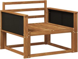 vidaXL Sof&aacute; Intermedio De Exterior Madera De Acacia S&oacute;lida Natural Vidaxl