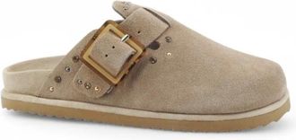 Colors Of California Zueco de dos hebillas con tachuelas - Shoes - Mujer - Beige - 39 EU