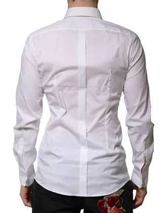 Dolce & Gabbana Slim Cotton Formal Shirt - White
