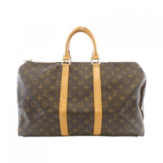 Louis Vuitton Brown Coated Canvas Boston Bag (Pre-Owned)